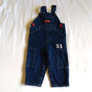 vintage C.B. kid dark wash denim overalls 24 months